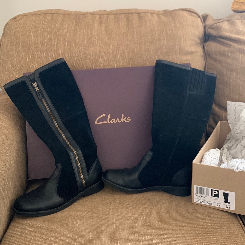 Clarks Nikki Park Black Boots